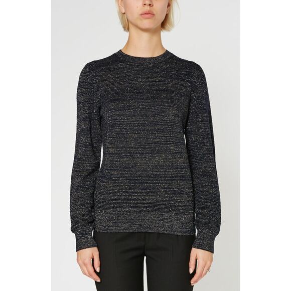 A.P.C. France Rivage Wool Metallic Gunmetal Sweater Knit Top SSENSE XS $245 - Picture 1 of 9